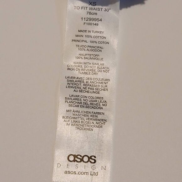 ASOS Purple Drawstring Cotton Shorts with Pockets NWT XS - Picture 7 of 7